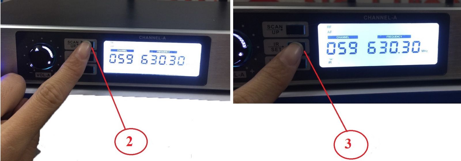 cách chỉnh tần số của mic không dây rất dễ dàng